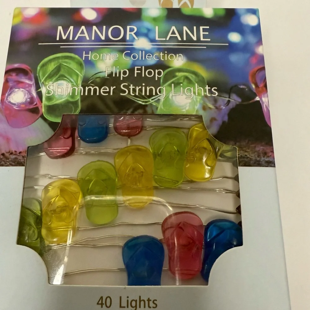 Manor Lane Flip Flop shimmer string lights 40 lights 10ft in length